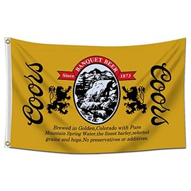 LCFHOME Coors Flag Compatible with Coors 3x5ft Flag Banner Flag (Bright & Vibrant 150D Polyester,Brass grommet design is durable)