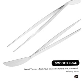 2pcs Bonsai Tweezers Succulent Rake Gardening Tool Plants Portable Precision Serrated Tips Heavy Duty Plant Care Tool