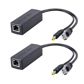 10 Gtek PoE Splitter, 48 V to 12 V, 10/100 Mbps, Split Ethernet Data and Power Supply, Set of 2 (Japanese Instruction Manual Included)