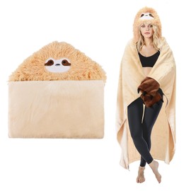 Mother's Day Blanket Gifts Birthday Gift from Daughter, Son, Kid, Unique Idea Present for Mom, Mother-in-Law Wearable Blanket (Kaki, Wrasse)