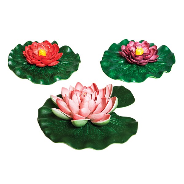 TotalPond A16532 Pond Floating Lilly Pad, 3-Pack