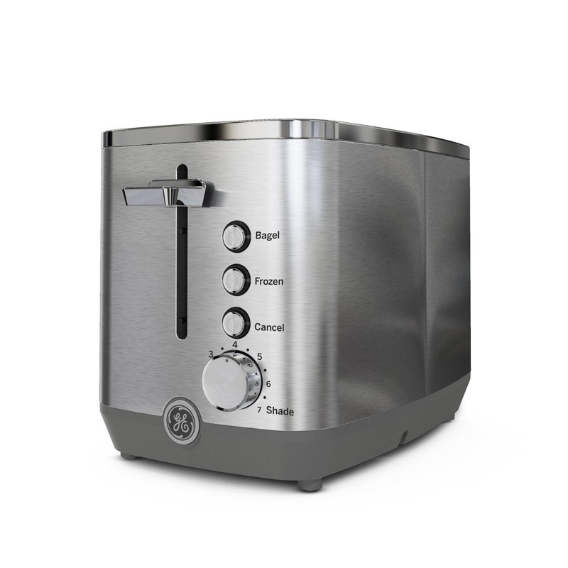 GE 2 Slice Stainless Steel Toaster, Extra Wide Slots for