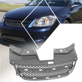 Factory Style Diamond Mesh Front Bumper Grille Compatible with 08-10 Chevy Cobalt SS w/o Supercharger,Matte Gray