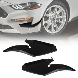 LitMiRaCle Front Lower Bumper Dive Planes for Ford Mustang 2018-2023, Mustang GT/Ecoboost Accessories Diffuser Side Canard Front Bumper Splitter Spoiler Trim,Black, 2PCS