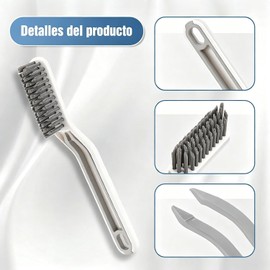 Genérico Brocha de Limpieza Crevice, 2025 Nuevo Modelo Cepillo de Costura de Piso Multifuncional, Cepillo de Limpieza Duro de Tipo V con Acortar, Hogar, Cocina, Baño (4, Azul)