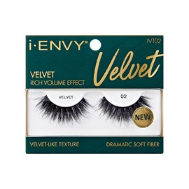 i-ENVY False Lashes, Velvet Soft Dramatic Fluffy Wispy Volume Eyelashes, Reusable Faux Mink Natural Look Extensions Curly Strip Cat Eye Artificial Fake Lashes (02)