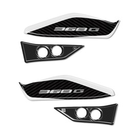 labelbike - 3D Stickers Motorbike Hand Guards Decorations and Protections in Resin Scooter Compatible with Zontes 368 G 2025 - Color Carbon White
