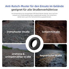 ulip (Set of 2) 8.5 x 3 (50-134) Offroad Tyres with Inner Tube 8.5 Inch Pneumatic Tyre for VSET 8 9 Macury Zero 8 9 Scooter