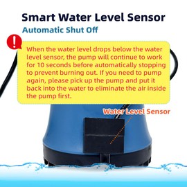 MSELTOS 1/30HP 400 GPH Automatic Small Sump Pump 5 ft Max Head 115V Submersible Pool Cover Water Pump for Swimming Pool Garden Pond Basement, Auto Shut Off