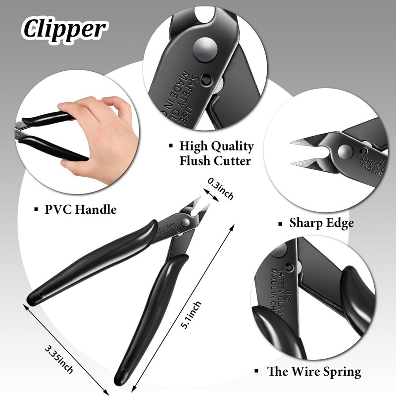 24pcs Metal Puzzle Tool Set DIY Model Kits With Clippers,