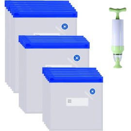 Sous Vide Bags 22 Pack Reusable Vacuum Food Storage Bags Kit