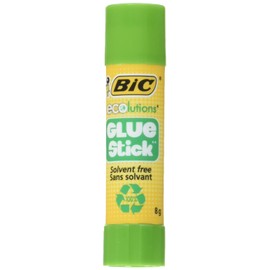 BIC Ecolutions Glue Stick 8 g, Pack of 5, Assorted Colours