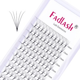 Volume Eyelashes, C Curl, 0.07 mm, 8–14 mm, 5D Lash Extensions, Natural Long Individual Eyelashes, Professional Eyelashes, Clusters, Natural Fans (C curl, 0.07 mm, 5D, 8–14 mm)