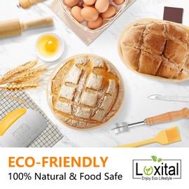 Silicone Banneton Bread Proofing Baskets, Sourdough Bread Baking Supplies, 9 Inch Round Foldable Baking Basket, Complete Set for Bread Making With Essential Tools and Gifts Green