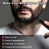 Bartfüllerstift,2pcs Bartstift für Männer,Bartstift Schwarz,Wasserfester Bartstift,Beard Filler Pencil,Wasserfester Bartstift für