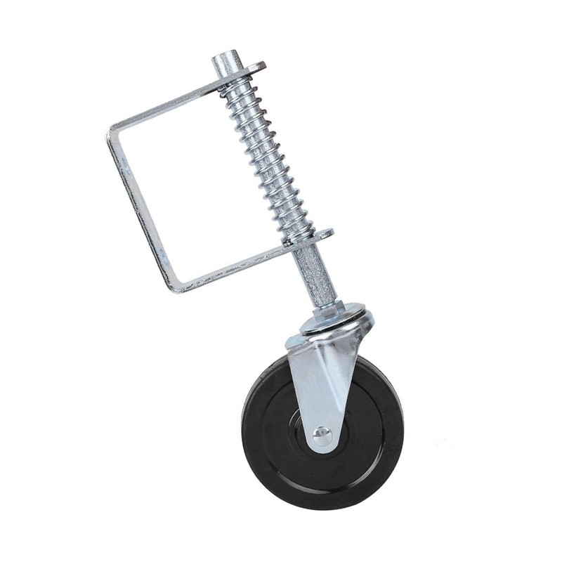 FTVOGUE 4 Inch Spring-Loaded Gate Castor Rubber Gate Wheel Spring