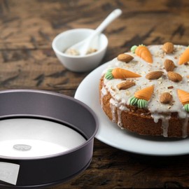 Dr. Oetker Springform Ø 26 cm mit Glasboden Backform mit schnitt- & kratzfestem Glas-Boden, runde Kuchenform mit Antihafteigenschaften, Menge: 1 Stück