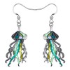 NEWEI Cute Enamel Whale Octopus Jellyfish Shark Earrings Dangle Jewelry