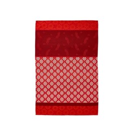 Coucke French Cotton Jacquard Towel, Red bastide Design, 20-Inches by 30-Inches, Red, 100% Cotton