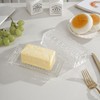 PYVYLO Glass Butter Dish with Lid,Large Deep Covered Butter Dish,Clear