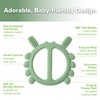 Haakaa Silicone Crab Baby Teether,Teething Toys,360° Baby Toothbrush Head for