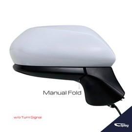 Spieg Passenger Side Mirror for 2018-2025 Toyota Camry Power Adjustment Non-Heated Manual Folding Painted White 3 Pins Right TO1321366
