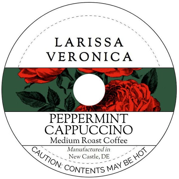 Peppermint Cappuccino Medium Roast Coffee (Single Serve K-Cup Pods) (Gourmet,