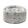 Round Silver Plated Three Tiered Seder Plate