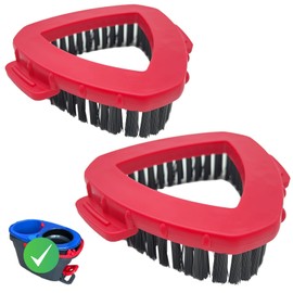 SLEILIN 2pcs Oceda Scrub Brush Spin Mop Replacement Base Scrub Brush Compatible O Ceda RinseClean 2 Tank System, Hard Bristle Floor Scrubber for Bathroom Kitchen Tile