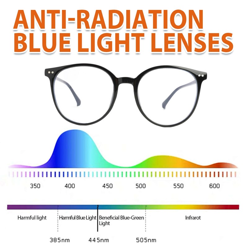 2 Pack Anti Blaues Fake Brille, Blue Light Glasses, Hochwertige