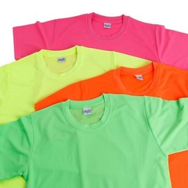 Premium Fluorescent Men's Coolon AeroCool Summer Round Neck Cooling T-Shirt Fluorescent Orange/XL(100)