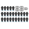 25PCS 16mm Square 5 Pin Knob Select Switch Self Locking