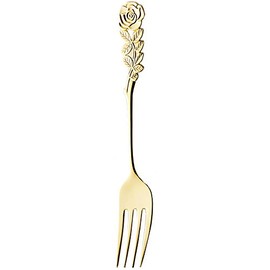 Takakuwa Metal Rose Cutlery Dessert Fork, Gold 004973
