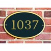 5" Polished Brass House Address Number #9, Flush Mount