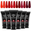 modelones Poly Nail Gel Set, 6 Colors Popular Red Collection