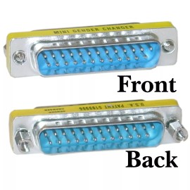 Cblwhsl Serial Mini Gender Changer / Coupler, DB25 Male to DB25 Male  31D3-22100