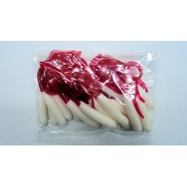 Twist Tail Grubs; Plastic Worms; 12 Pack; Multiple Sizes; Multiple Colors (White/Red Tail, 6")