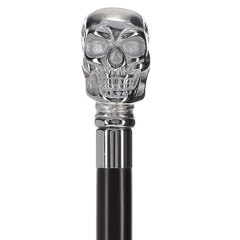 Royal RC Canes Premium Brass Chrome Skull Handle Walking Cane