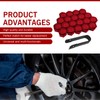DACIRTY 20 PCS Wheel Nut Cover, 17 mm Thickened PP