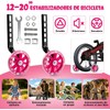 GWMWON Llantitas Bicicleta Llantas Entrenadoras,Ruedas de Entrenamiento LED