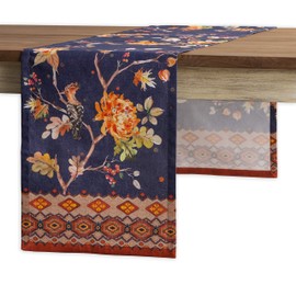 Maison d' Hermine Kelim - Infinity 100% Cotton Table Runner Farmhouse Tabletop Cover for Home Kitchen Dining Décor Parties Family Dinners Wedding Thanksgiving/Christmas (37cm x 180cm)