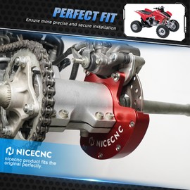 NICECNC Rear Caliper Bracket Compatible with Honda TRX450R 2010-2014,TRX450ER Electric Start 2006-2009 2011-2014,TRX450R Kick Start 2006-2009 2012 Red,See Fitments,Replacement for 43211-HP1-000