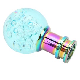 Gear Stick Head Gear Stick Knob Universal Acrylic Easy Installation Transparent Bubble Round Ball with 3 Adapters for Car (Light Blue)