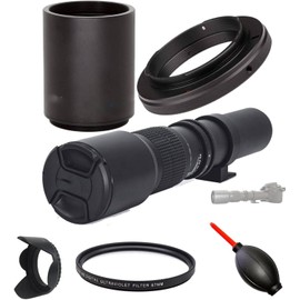 OPTURA HD 500mm/1000mm f/8 Manual Telephoto Lens Compatible with Canon EOS RF Mount R RP R3 R5 R6 Ra R7 R10 Mirrorless Camera Zoom Lenses