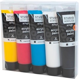 Creall Havo33800 600 ml Assorted Colours Havo Studio Acrylics Paint Tube Set (5-Piece)