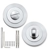Bwintech 1 Pair 52MM Dual Color Bathroom Escutcheon Polished Nickel
