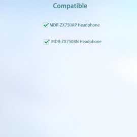 DR-ZX750BN Replacement Ear Pads Compatible with Sony MDR-ZX750AP MDR-ZX750BN Headphone Ear Pads Cushion (Protein Leather/Memory Foam)