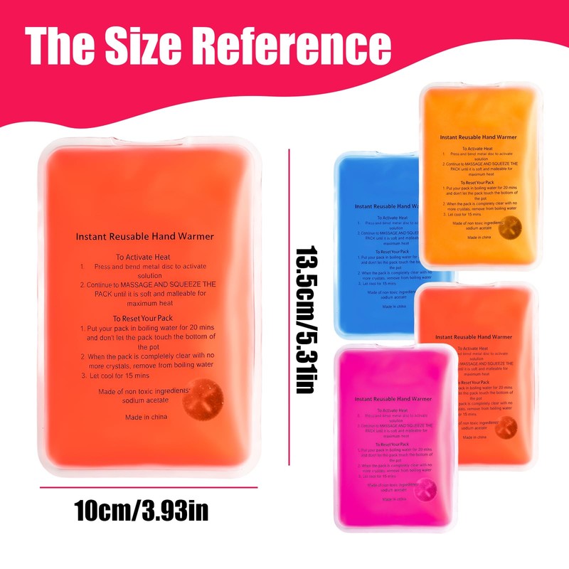 Reusable Snap Portable Lasting Heating Hands Heater,Pouch Gel Cute Long