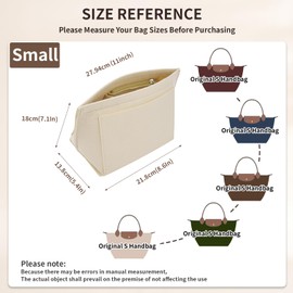 Leakkle Bag Organizer for Longchmp Tote Bag,Storage & Finishing Inner Bag,Bag Insert for Extra Handbag Inner Shaper