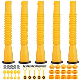 EYPINS Gas Can Spout Replacement, 5 Kit Gas Can Nozzle for Most 1/2/5/10 Gal Oil Can, Nozzle Vent Replacement, Gas Can Spout Kit,No Leaky